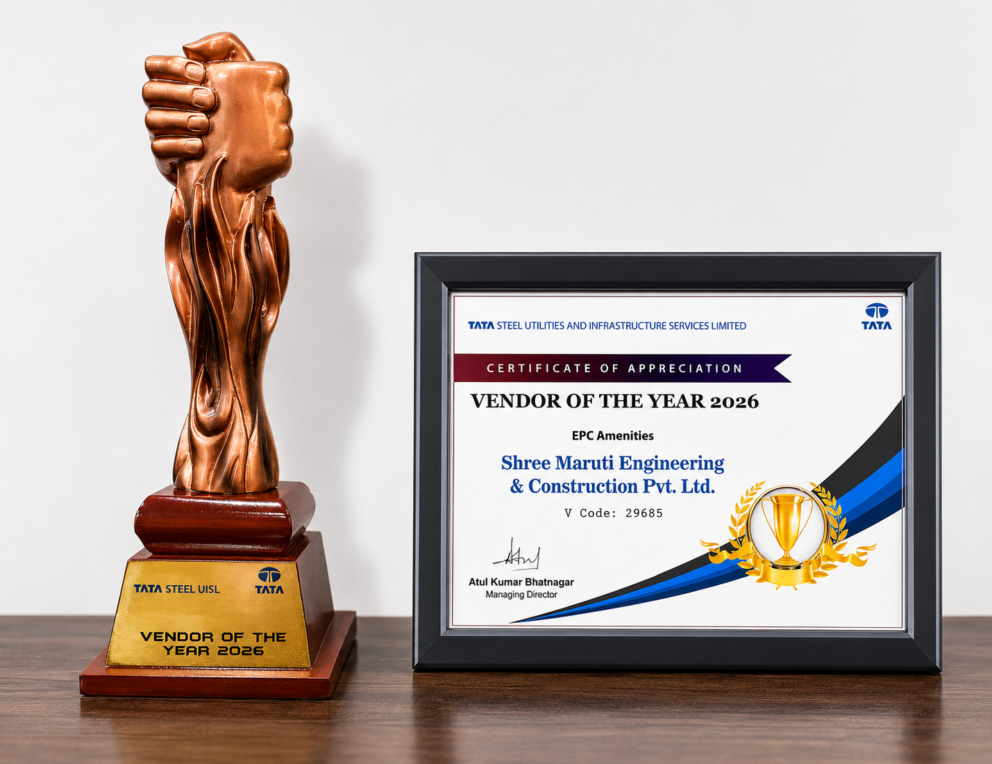 Vendor of the Year 2026 - TATA Steel UISL Award presented to SMECPL